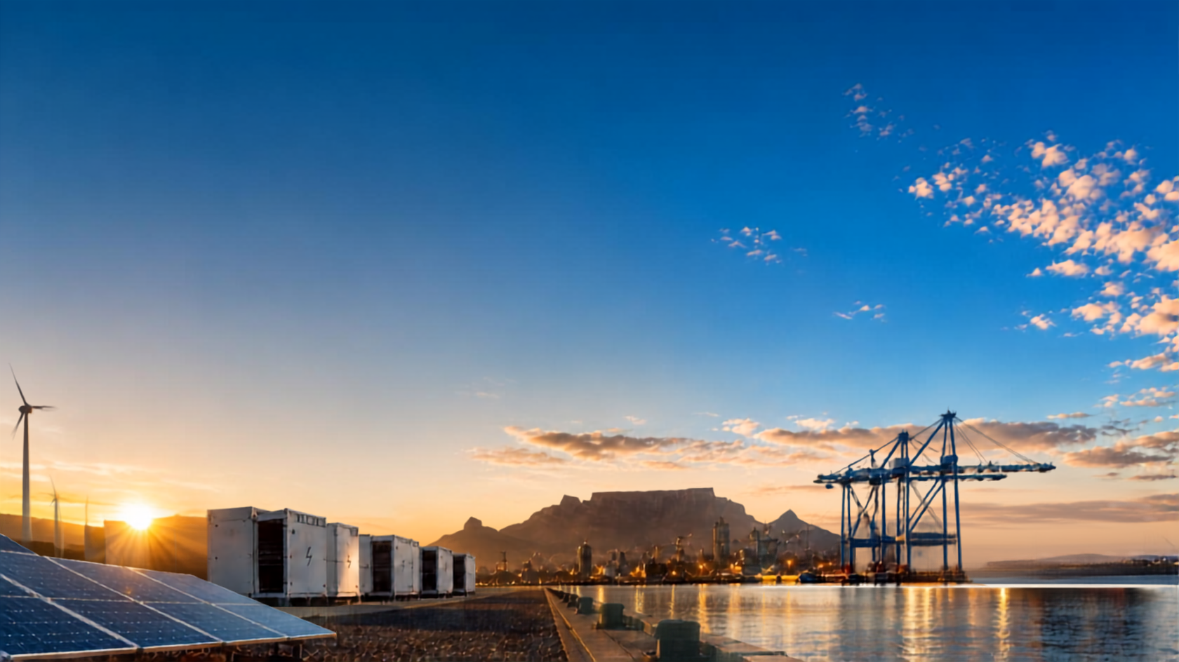 Energy generation, battery storage and port infrastructure