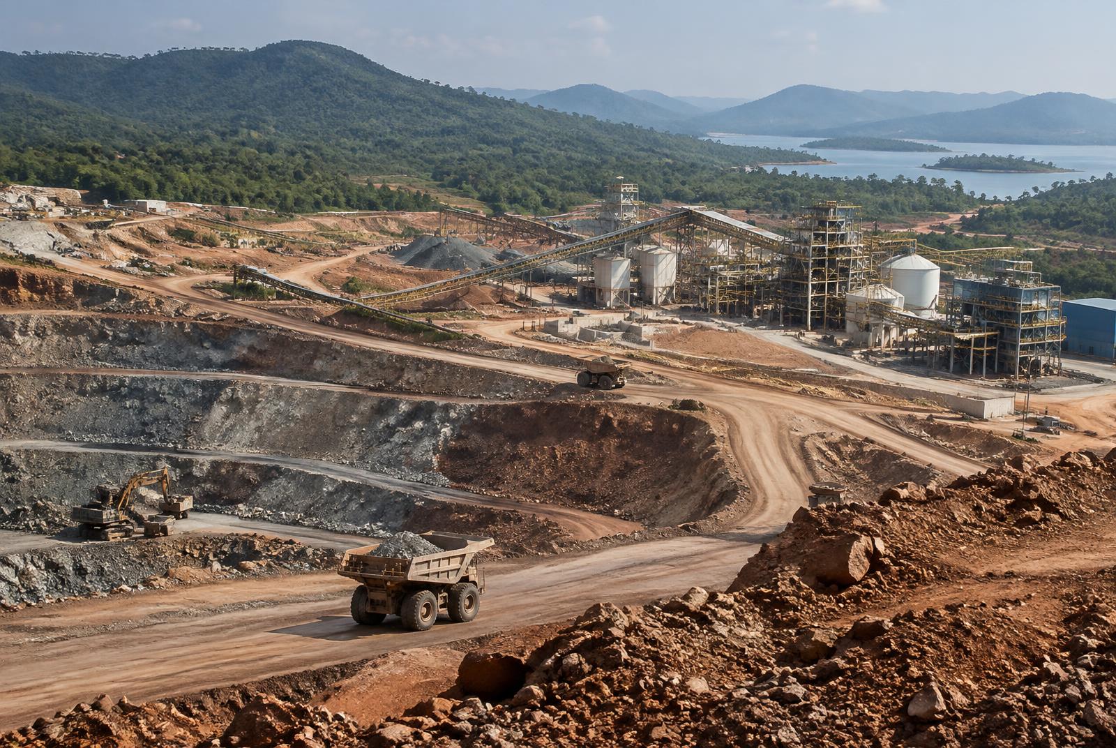 Critical minerals processing infrastructure and mining transport roads