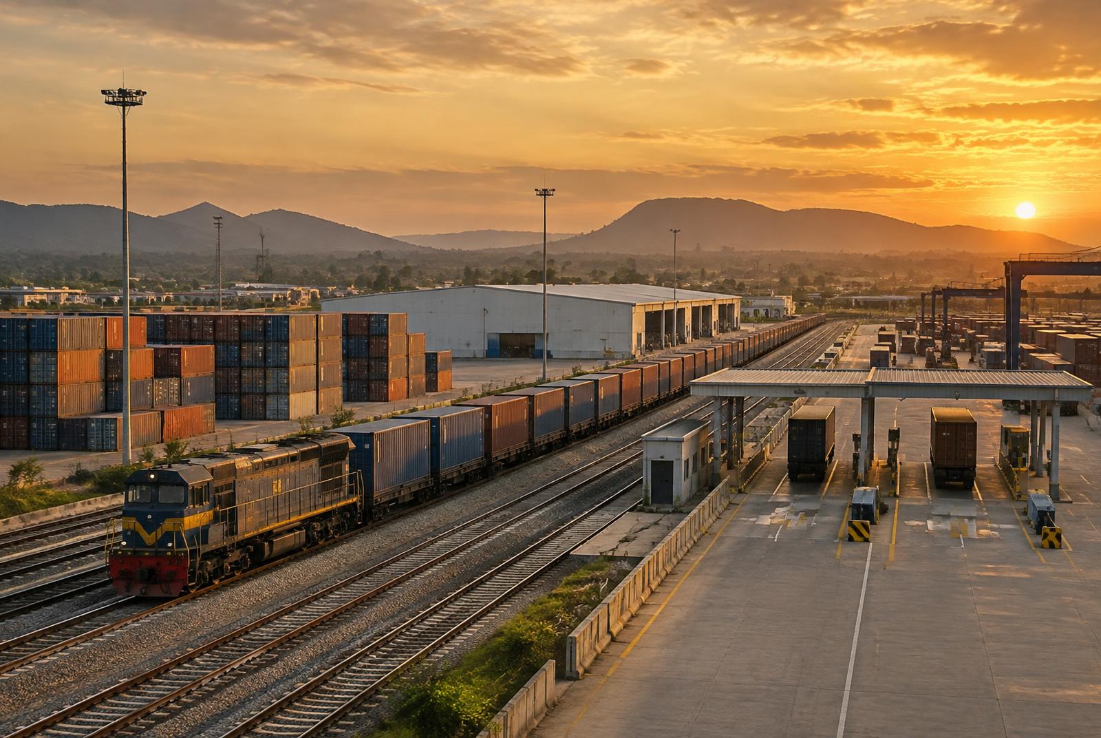 Inland rail, warehousing and customs logistics infrastructure